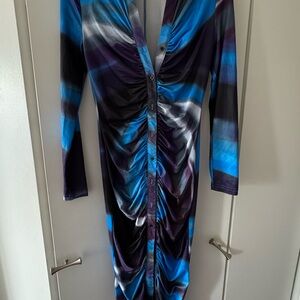 SHEIN Multicolor Ruched Dress